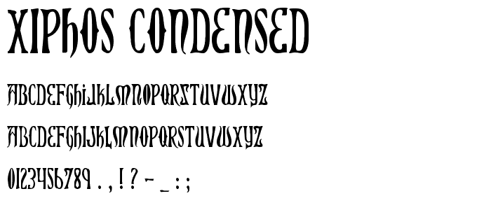 Xiphos Condensed font